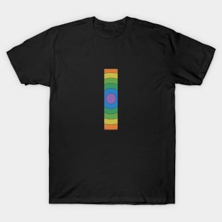 Retro Rainbow 'I' Sticker T-Shirt